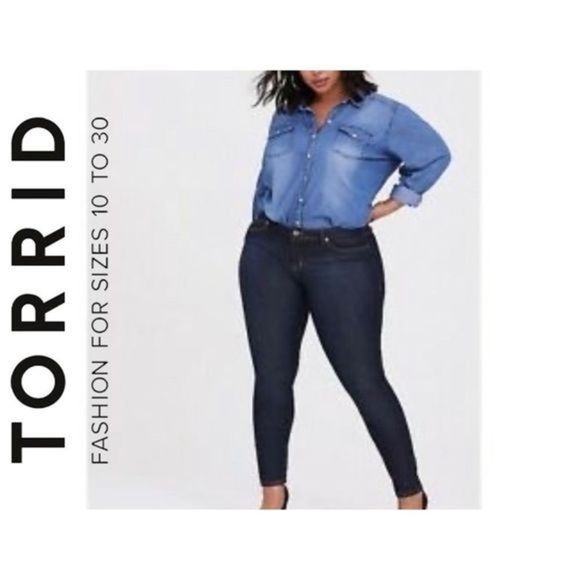 torrid Denim - 🎃3/$30*TORRID Dark Wash Skinny Jeans Size 24s